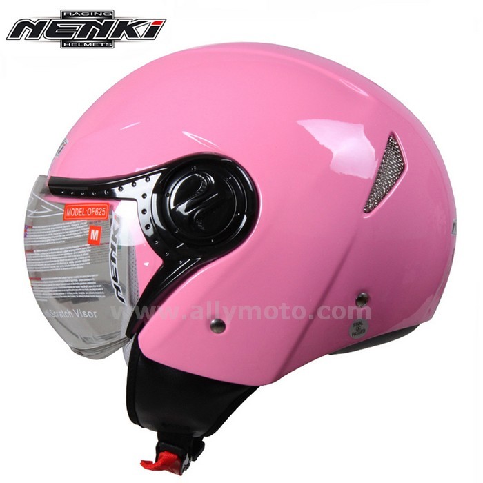 129 Nenki Vintage Style Open Face Helmet Men Women Cruiser Touring Chopper Scooter Street Clear Lens Shield@6